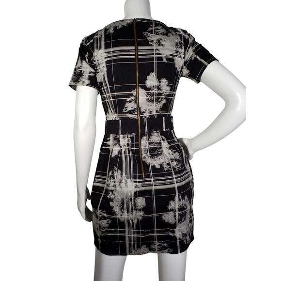 French Connection Womens Size 6 Abstract Print Pockets Stretch Cocktail Dress - Picture 4 of 6